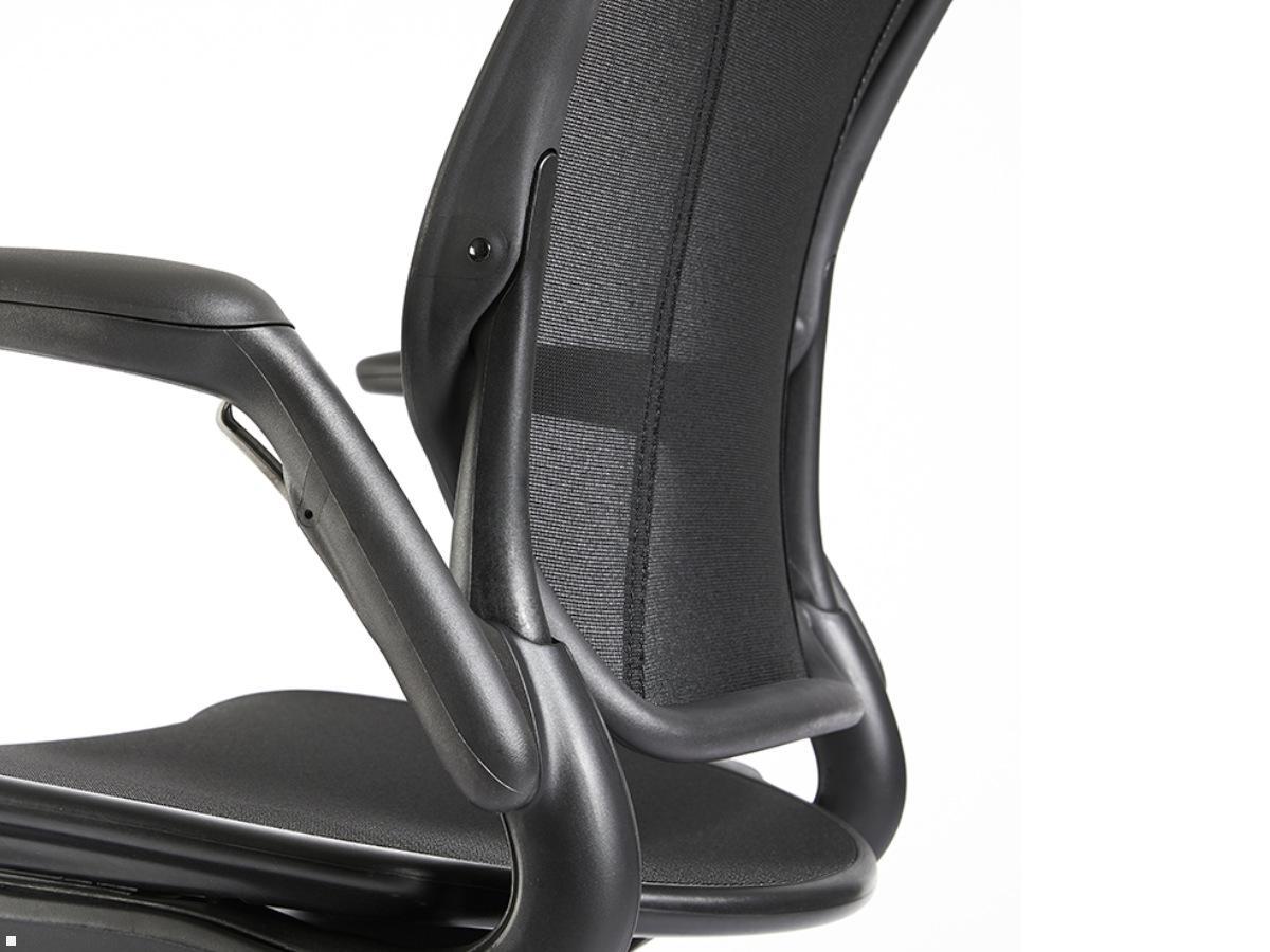 Humanscale Diffrient World ONE Chair Bürostuhl WLT1BR10R10-S, schwarz Rückenlehne