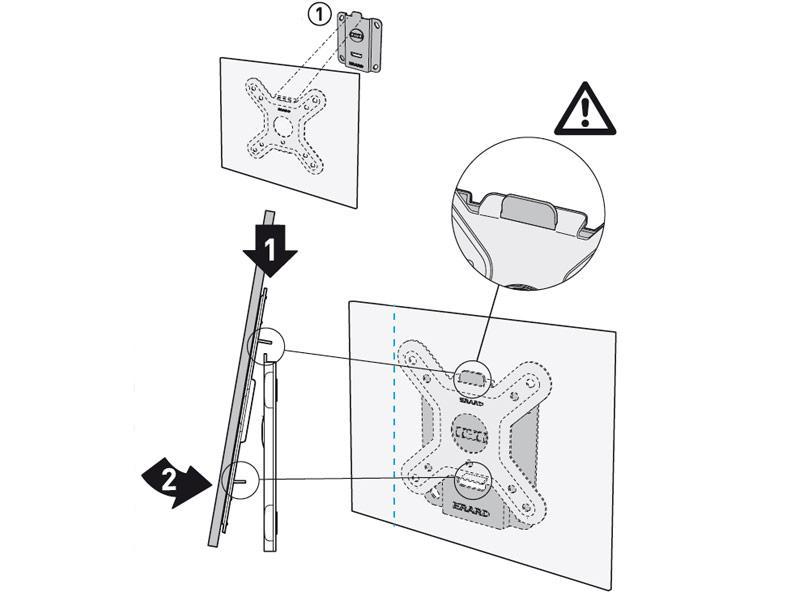 Erard Cliff 100 starre Flachbildschirm Wandhalterung 15"-23"
