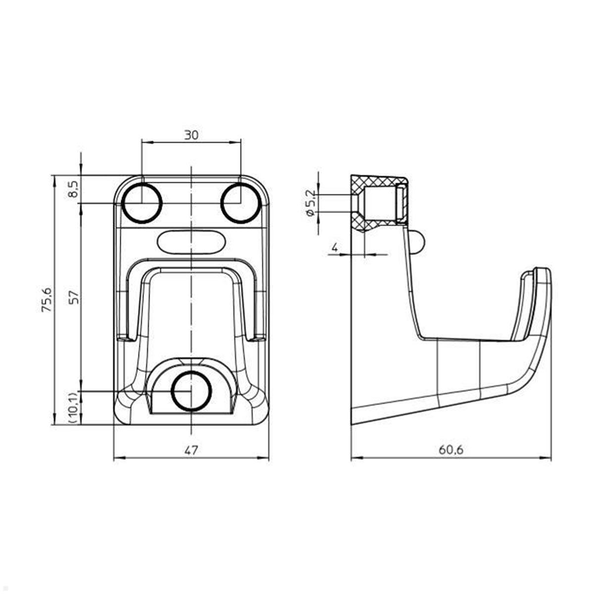 Novus SKY 15N TV Wandhalter 445 mit Schwenkarm (720mm) technische Zeichnung