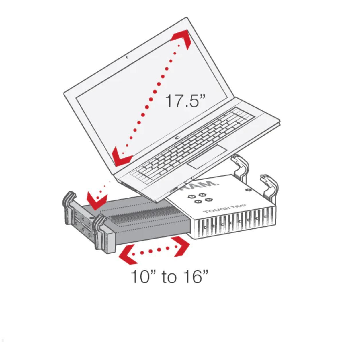 RAM Mounts Laptop Halter für Fahrzeug schwenkbar (RAM-VB-195-SW1), schwarz Imagination