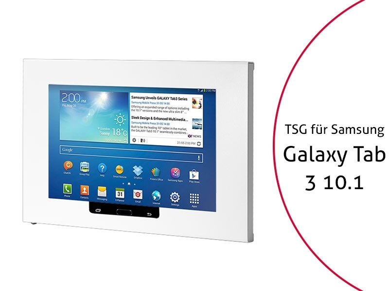 TabLines TSG014W Tablet Schutzgehäuse für Samsung Tab 3 10.1, HB, weiß