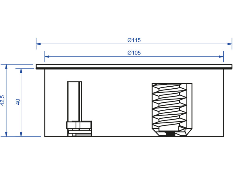 Bachmann Twist 2S 2x Schuko 931.000 Maße