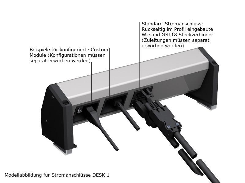 Bachmann DESK 1 3x Steckdose 2x CAT6a (339.1004) GST18 Steckverbindung