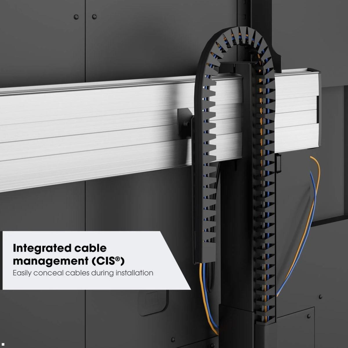 Vogels RISE 2008B elektrischer TV Boden-Wandhalter, 80 mm/s, schwarz, Kabelmanagement