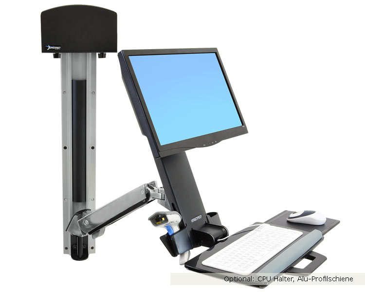 Ergotron StyleView Sit-Stand Combo Monitor Tastatur Wandhalterung (45-266-026)