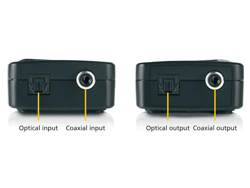 Marmitek Connect TC22 Digitalter Audio Konverter Toslink - Koaxial Anschlüsse