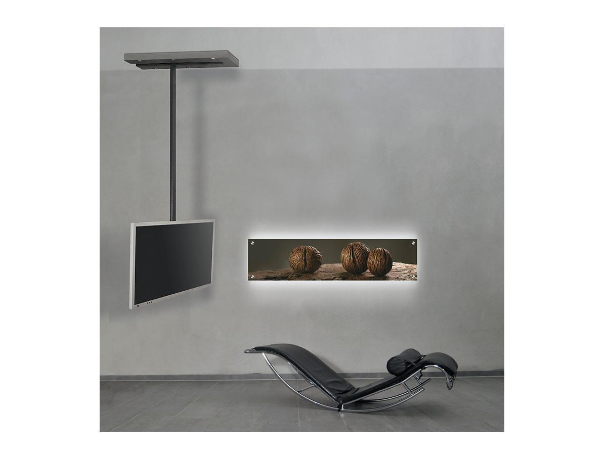 Wissmann schiebbare TV Deckenhalterung ceiling art 116-F80 40-75 Zoll, schwarz Anwendungsbeispiel Living Room