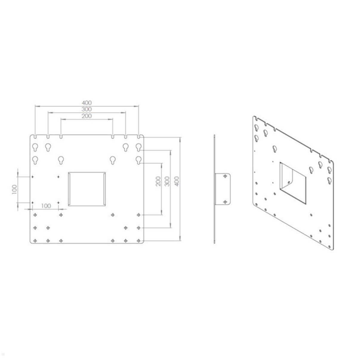 SMS Icon FH MT 1450 C Monitorständer mit VESA Adapter bis 400x400 mm, schwarz