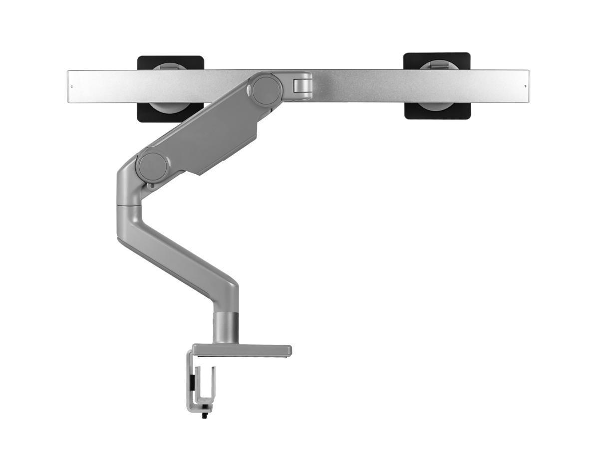 Humanscale M8.1 Dual Monitorhalter für USM Tische, silber, Rückansicht