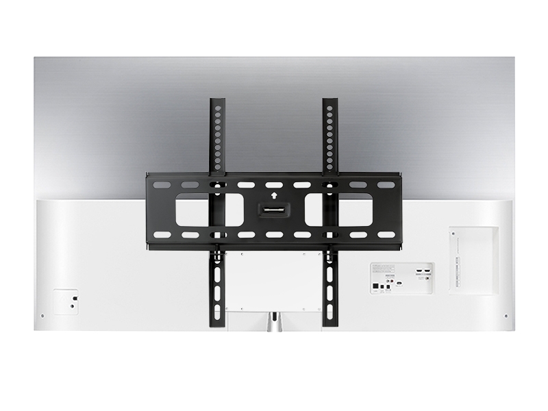 MonLines V011W VESA Adapater an Monitor befestigt - Halterung hinter TV verborgen