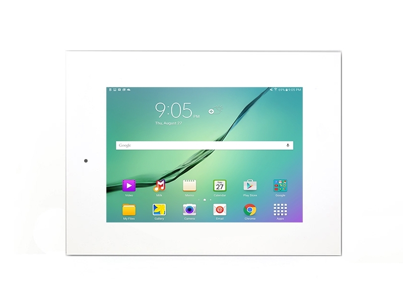 TabLines TWE020W Tablet Wandeinbau für Samsung Tab S2 9.7 DS, weiß Frontansicht