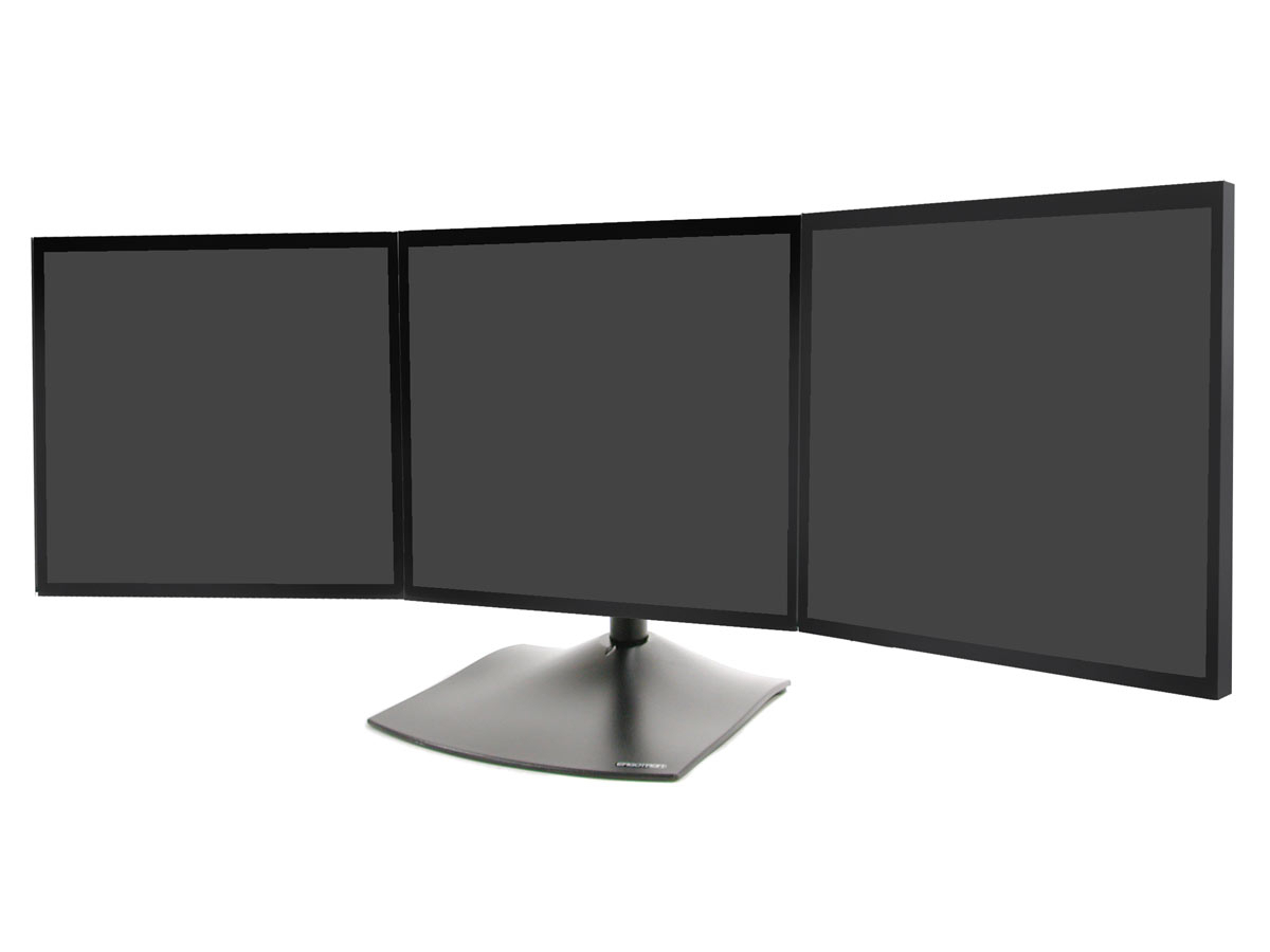 Ergotron DS100 3-fach Monitor Ständer Tisch horizontal, schwarz (33-323-200)