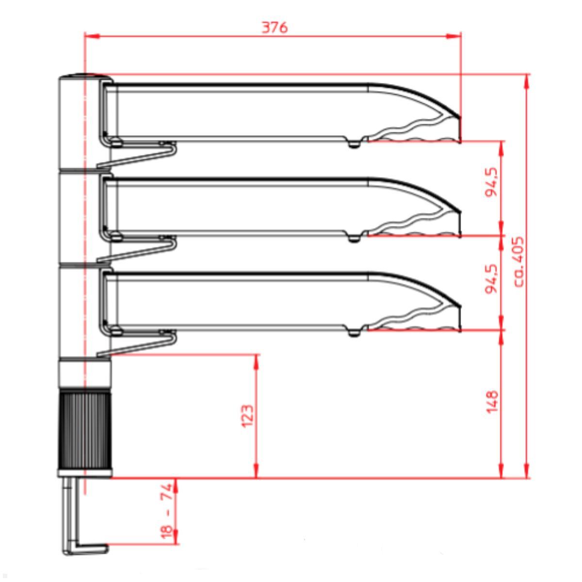 Dokumentenablage für Schreibtisch, Novus 720+3002+000, Zeichnung