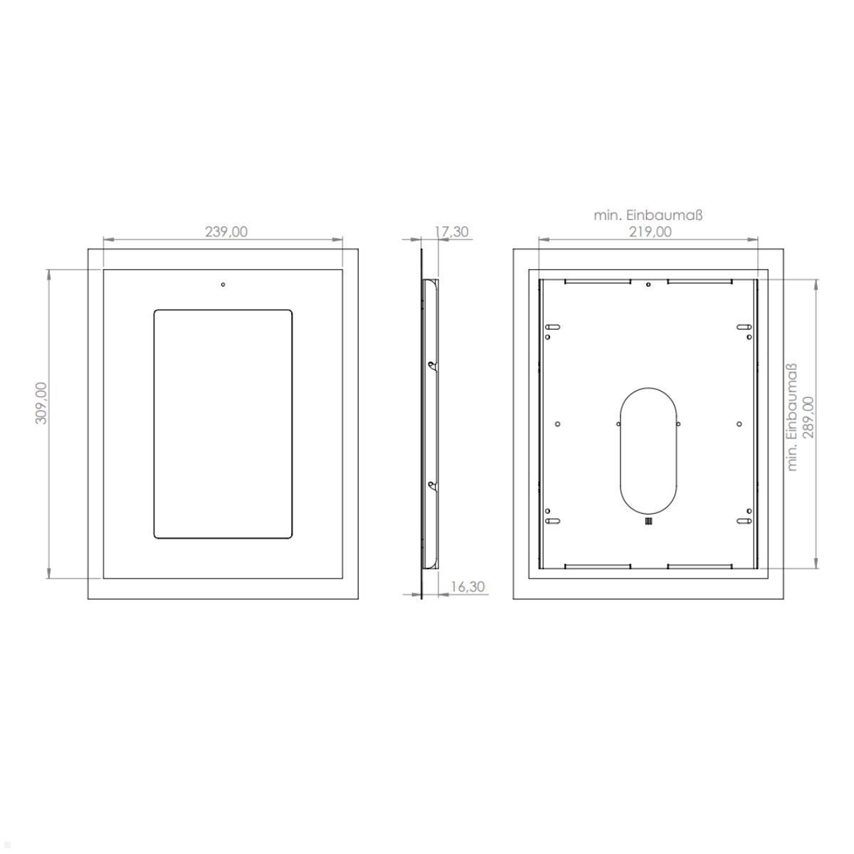 TabLines TWE103E Tablet Wandeinbau für Samsung Tab A8 10.5, Zeichnung