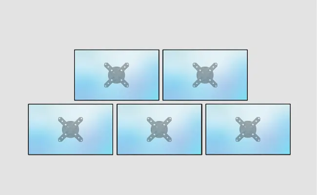 Monitorhalterung für 5 Monitore