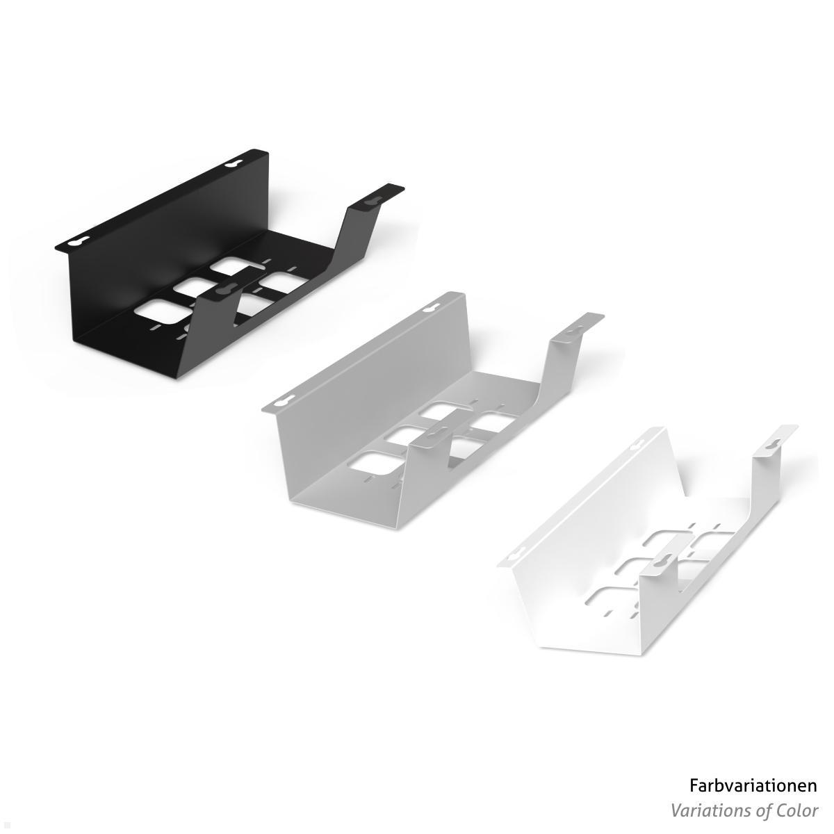 TecLines TKW001W Schreibtisch Kabelwanne horizontal 310 mm, weiß Farbvariationen