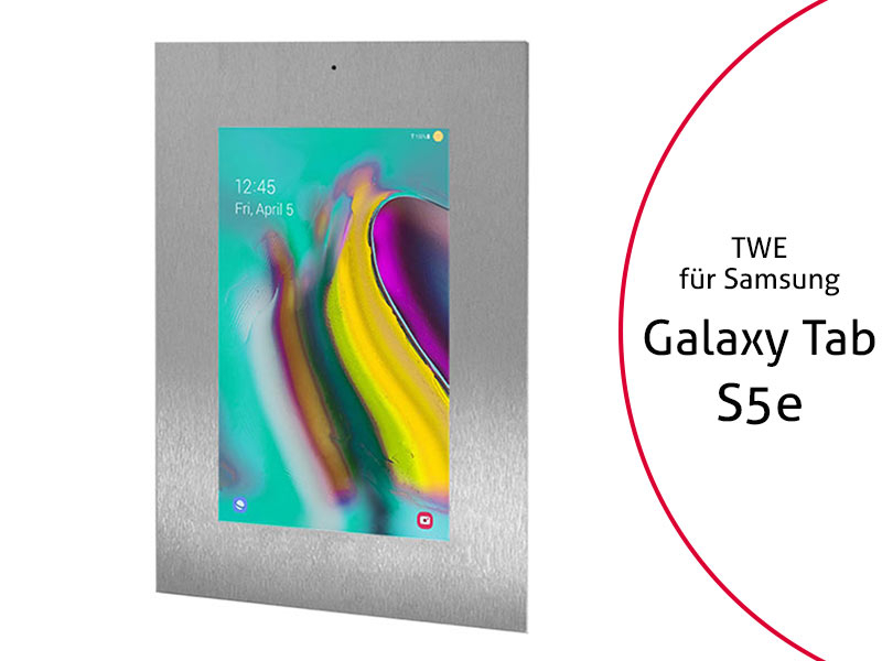 TabLines TWE086E Tablet Wandeinbau für Samsung Tab S5e, DS, Edelstahl