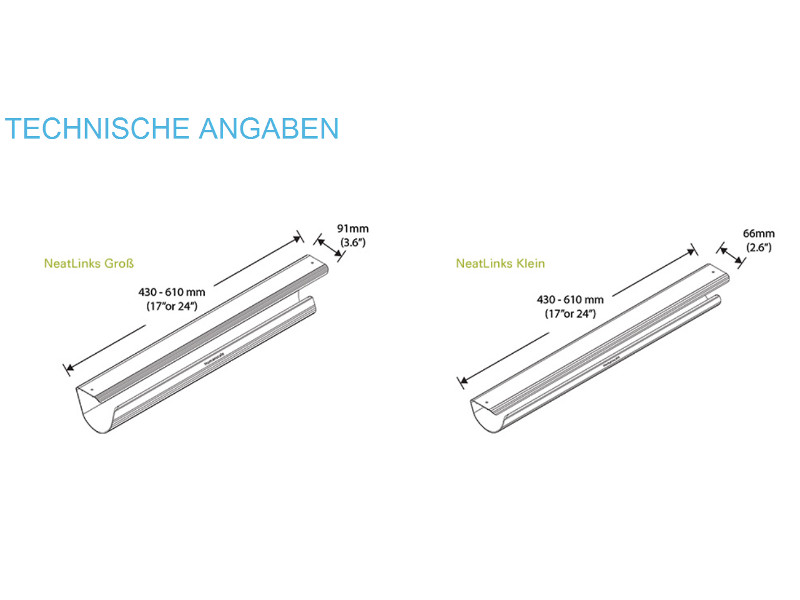 Humanscale Kabelmanagement NeatLinks Varianten