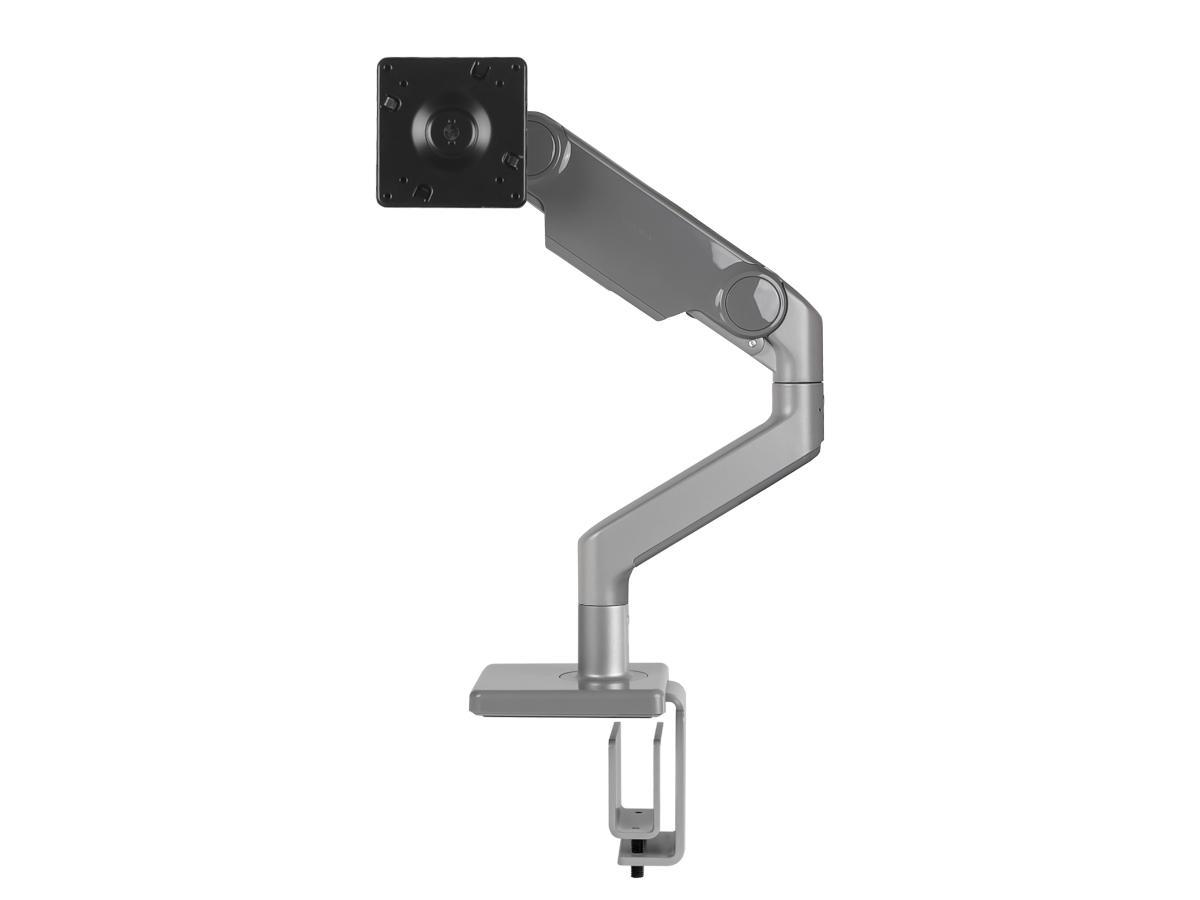 Humanscale M8.1 Monitorhalter USM Tische schräg, silber Vorderansicht