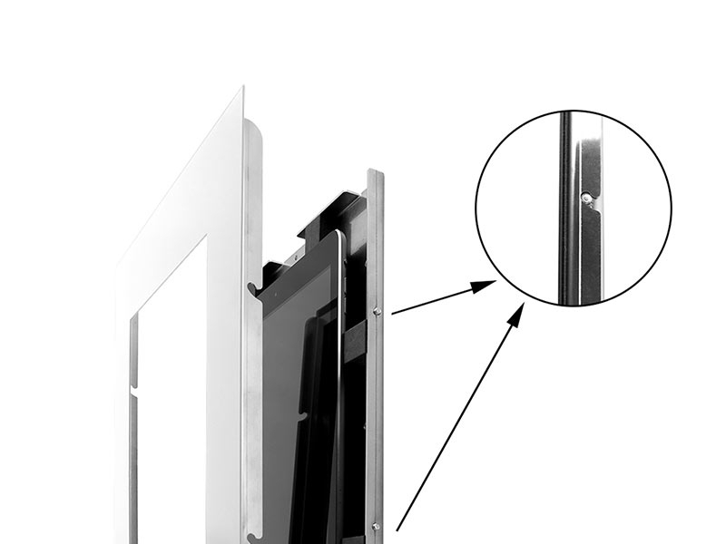 TabLines TWE082W Tablet Wandeinbau für Microsoft Surface Go, DS, weiß einfache Montage