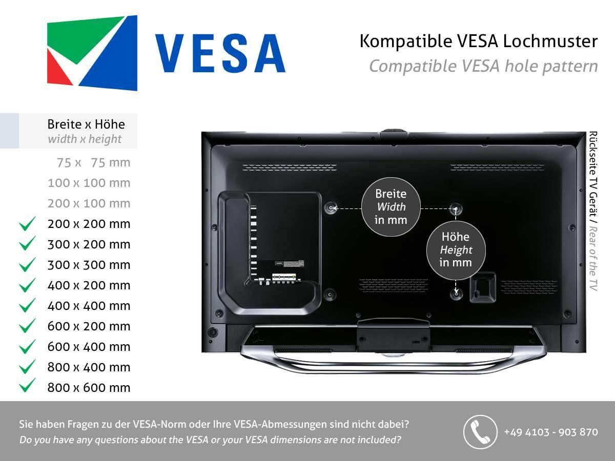 MonLines myTVLift Wandhalter elektrisch, 1000mm, bis 90 Zoll, VESA