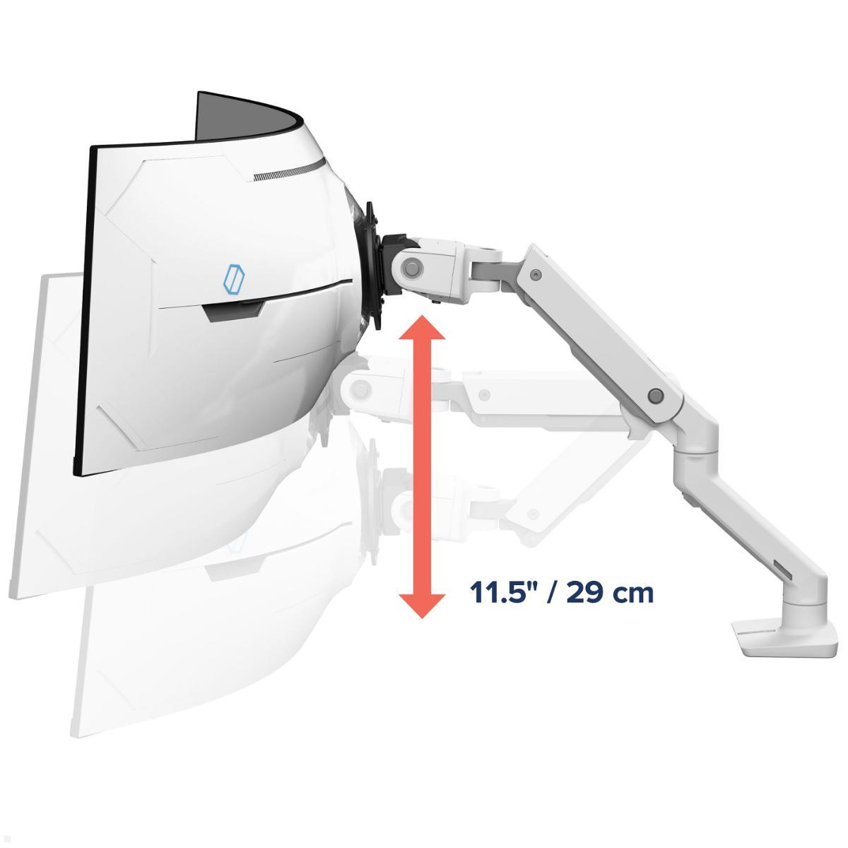 Ergotron HX Monitor Tischhalter mit VHD Gelenk bis 57 Zoll, weiß (45-693-216), höhenverstellbar