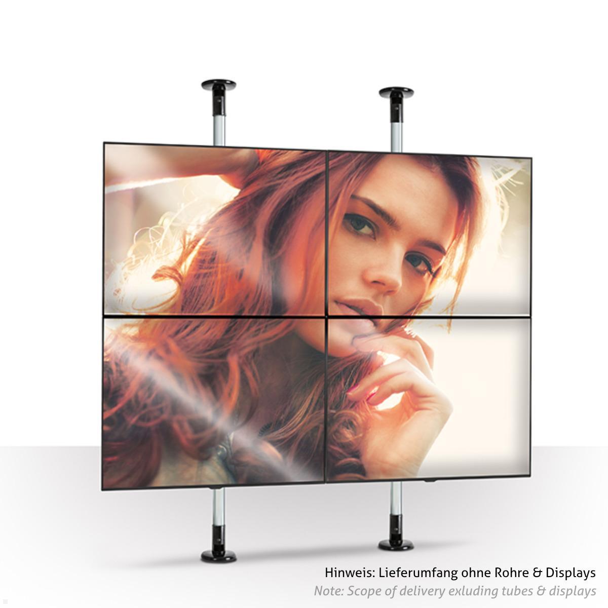 B-Tech BT7822/B Zubehör Rohr Adapter für Decke/Boden, Durchmesser 50 mm Anwendung Videowall Digital Signage