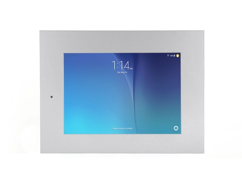 TabLines TWE030S Tablet Wandeinbau für Samsung Tab E 9.6 DS, silber Querformat