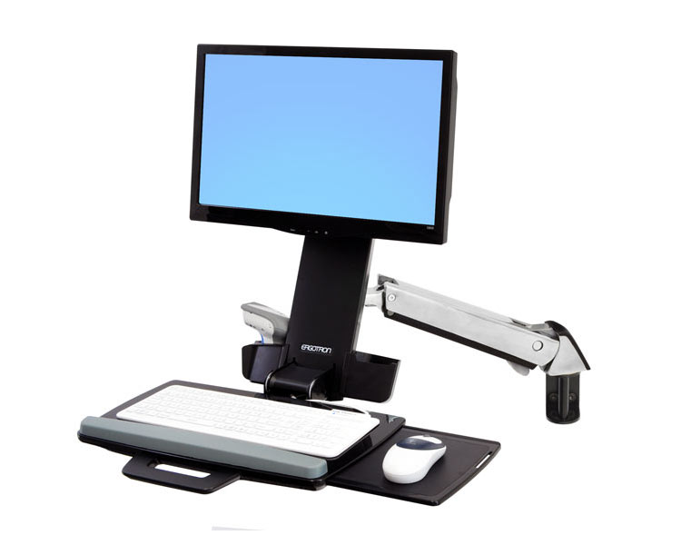 Ergotron StyleView Sit-Stand Combo Monitor Tastatur Wandhalterung (45-266-026)