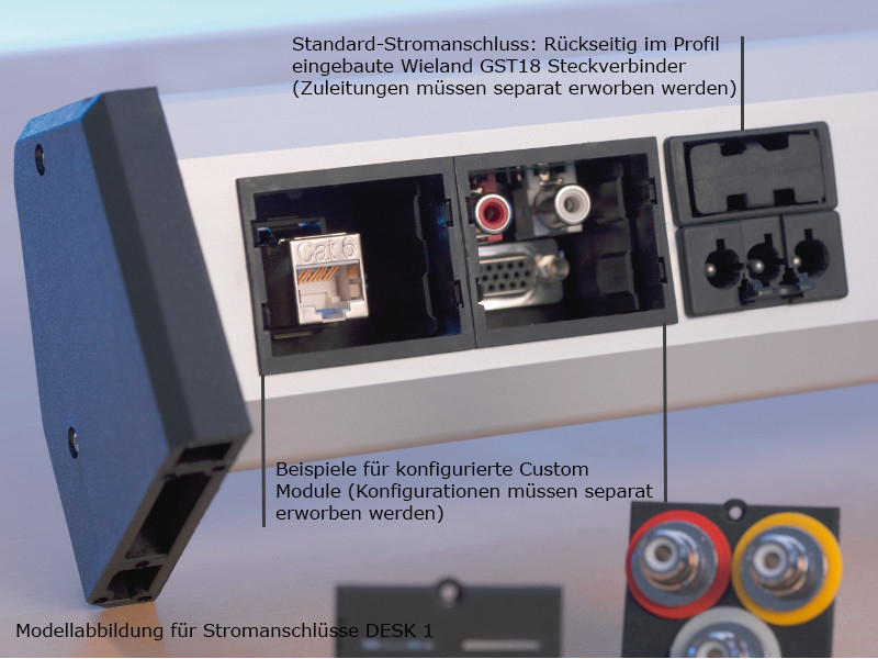 Bachmann DESK 1 Steckdose 902.001 Beispiele Custom Module