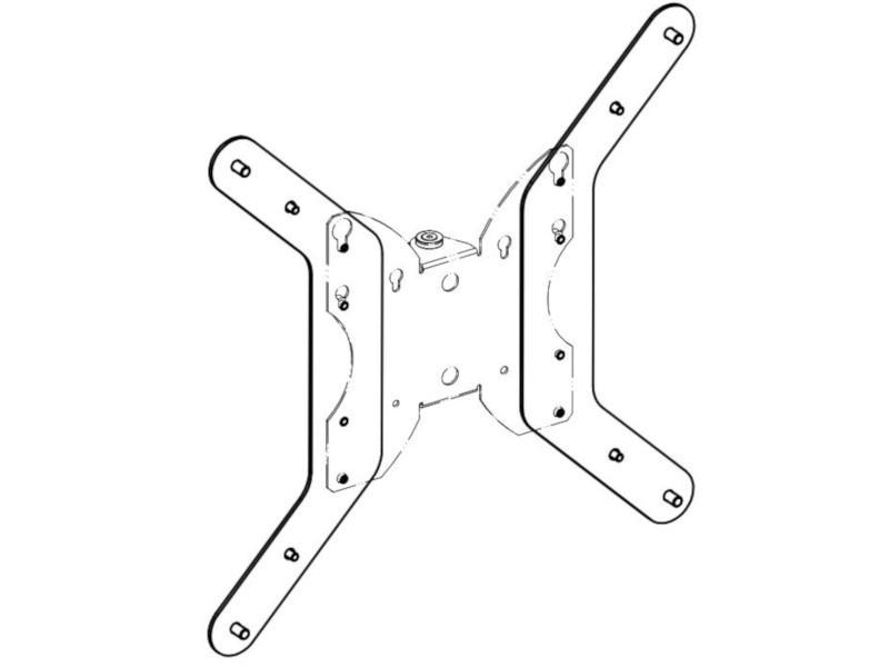 Novus POS Monitor Halterung (001+9650+000), anthrazit Zeichnung