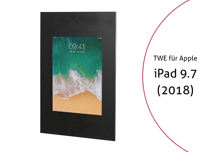 TabLines TWE064B Tablet Wandeinbau für Apple iPad 9.7 (2018), DS, schwarz