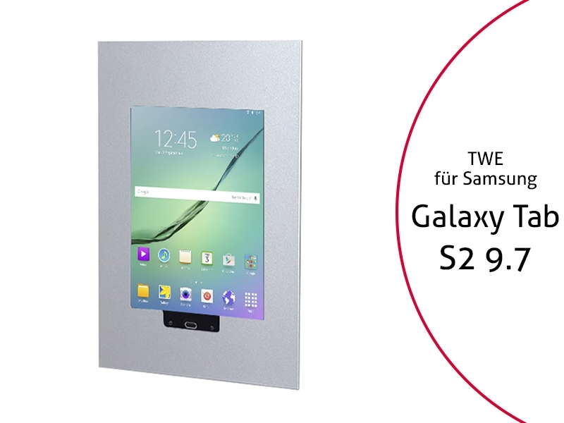 TabLines TWE017S Tablet Wandeinbau für Samsung Tab S2 9.7 HB, silber