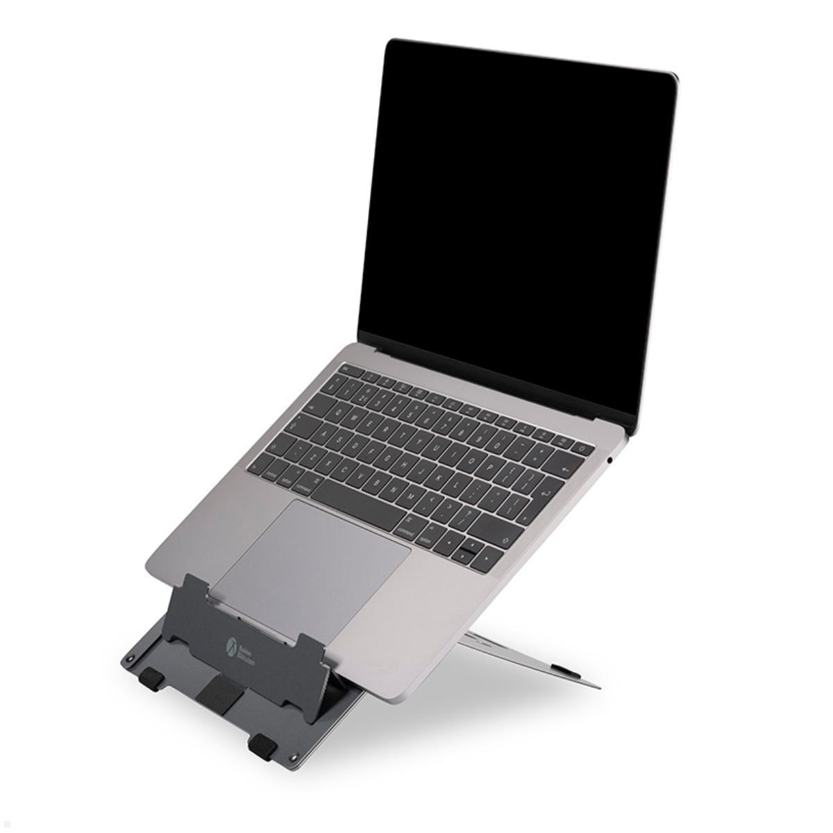 BakkerElkhuizen Laptopständer Ergo-Q 160, höhenverstellbar (BNEQ160DG) mit Notebook