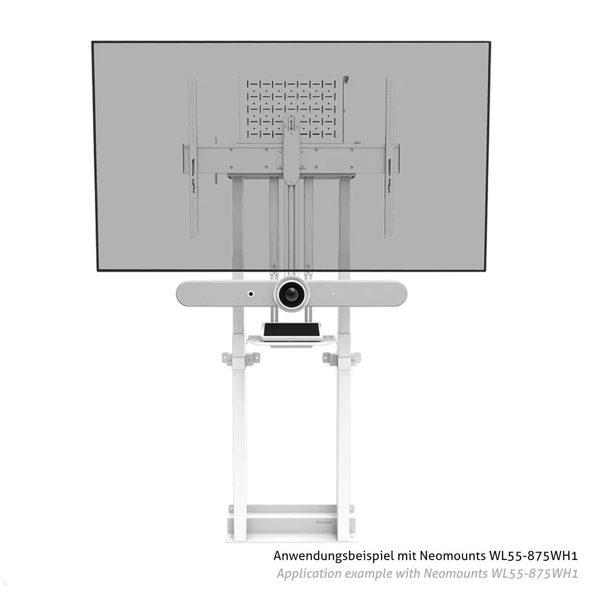 Neomounts AFL-875WH1 Videobar / Multimedia Halterung für Logitech Rally Bar, weiß Anwendung mit WL55-875WH1 