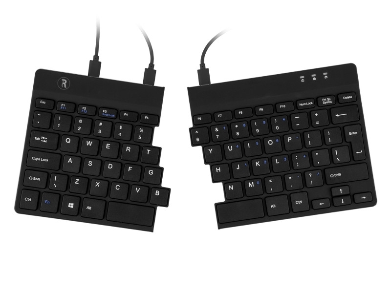 R-Go Split ergonomische Tastatur QWERTY (US) RGOSP-USWIBL, verkabelt