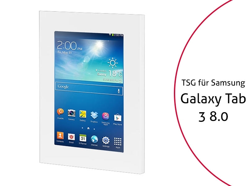 TabLines TSG006W Tablet Schutzgehäuse für Samsung Tab 3 8.0, weiß