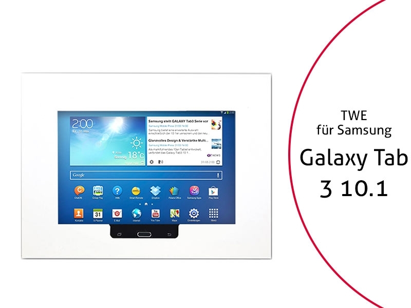 TabLines TWE005W Tablet Wandeinbau für Samsung Tab 3 10.1 HB, weiß