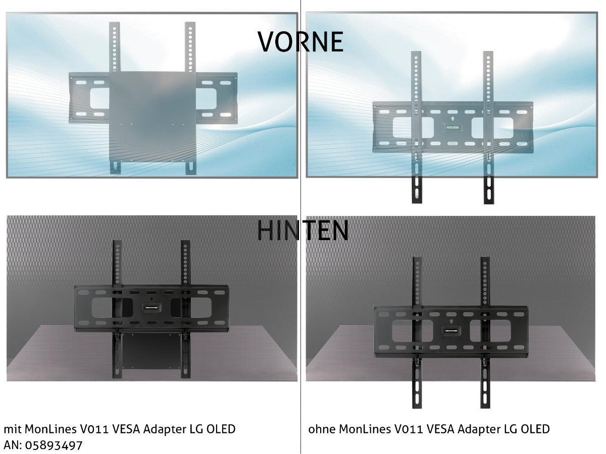 MonLines V011B VESA Adapter LG OLED G6, E6, C6, B6, schwarz Anwendungsbeispiel