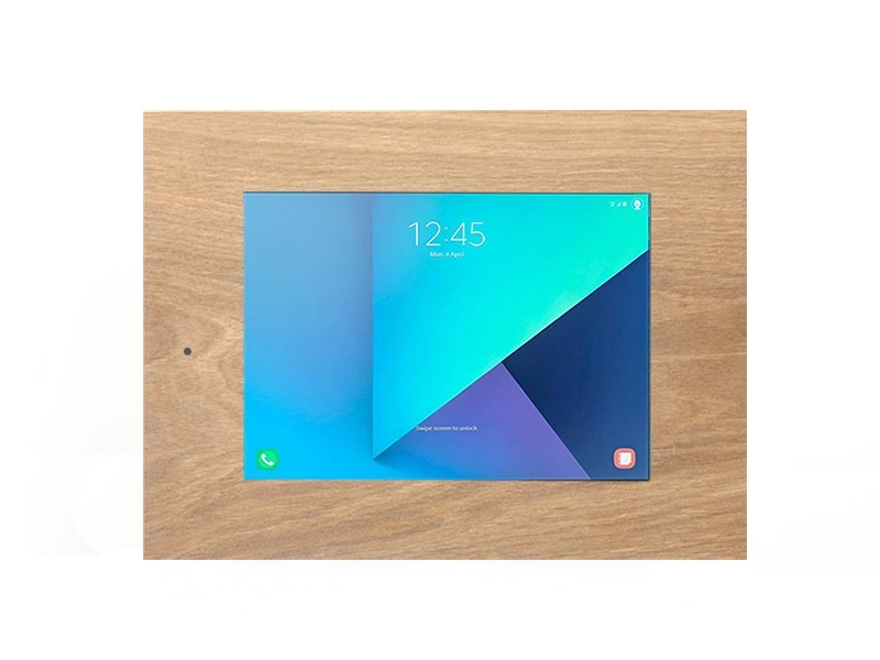 TabLines TWE041O Tablet Wandeinbau für Samsung Tab S3 9.7 DS, Eiche Querformat