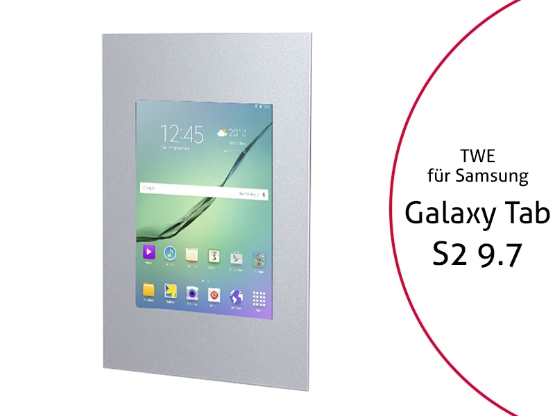 TabLines TWE019S Tablet Wandeinbau für Samsung Tab S2 9.7, silber