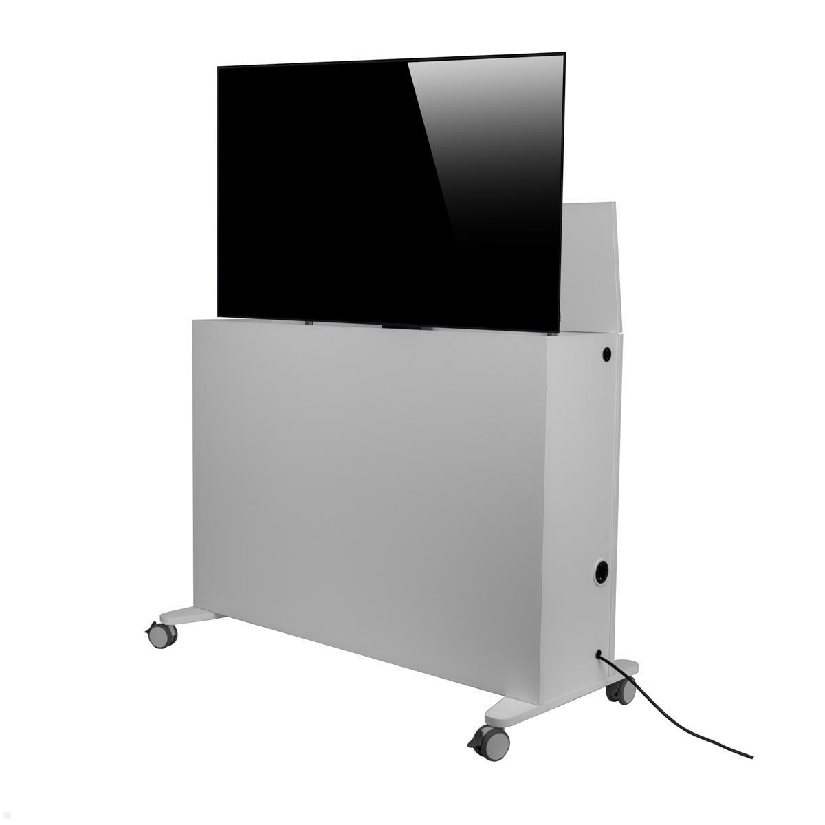 MonLines SIDEB65G mobiles TV Sideboard mit Lift bis 65 Zoll, grau