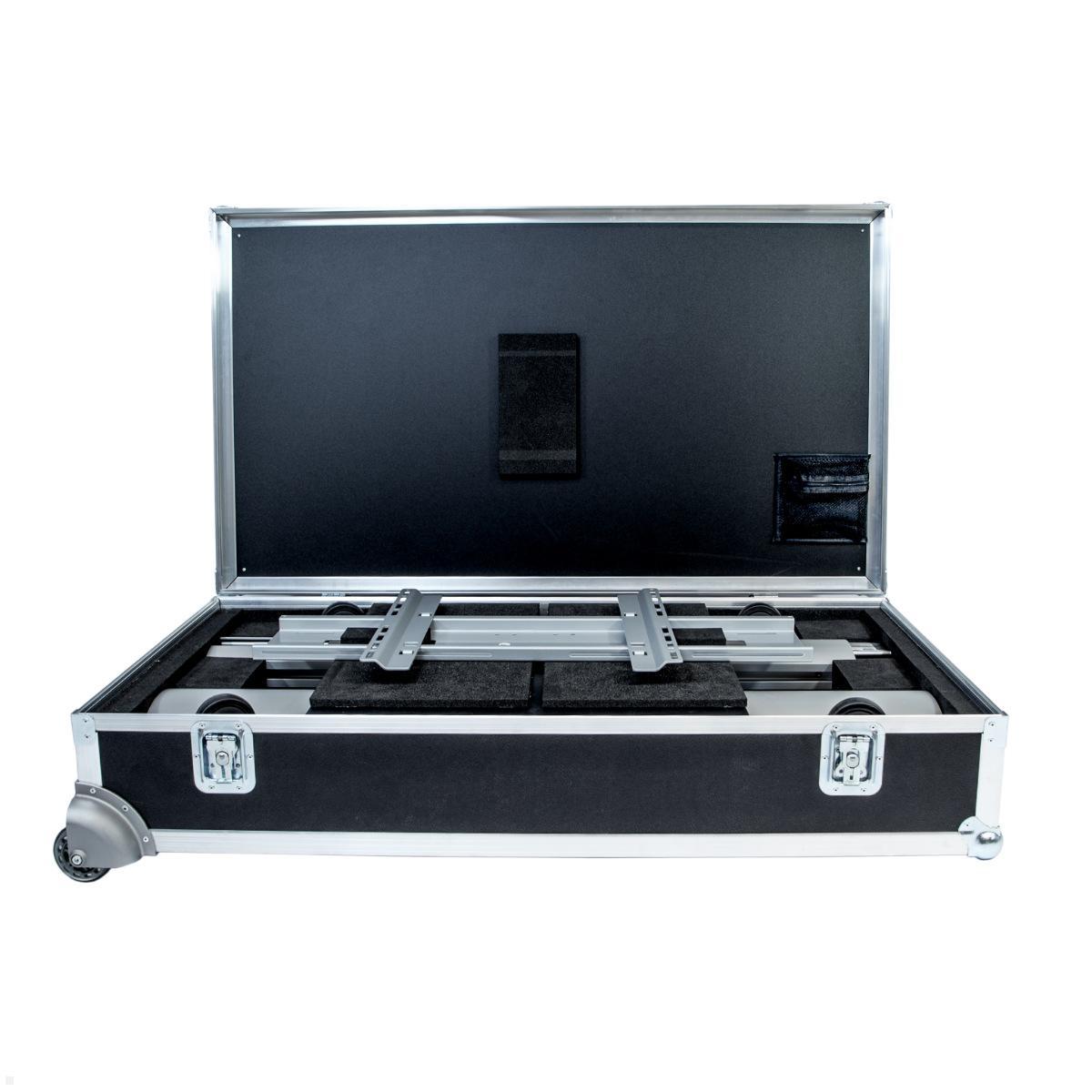 SMS Messekit Set Monitor Standfuß FH T2000 silber + Transportcase kompakt verstaut