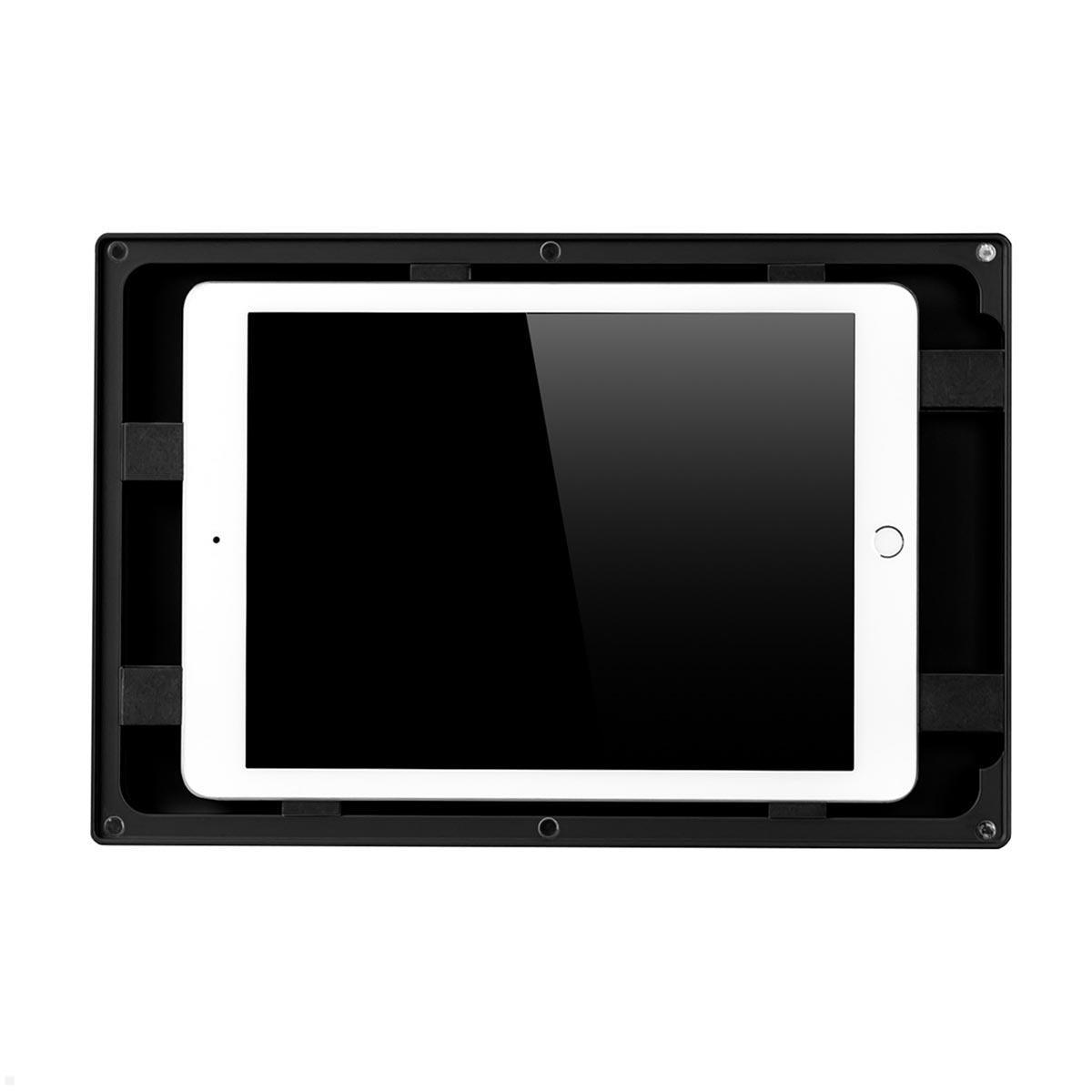 TabLines TWH040B Tablet Wandhalterung für Samsung Tab S8+ 12.4, schwarz, Querformat