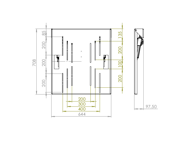 MonLines 05450551 mMotion Flip XL Maße front