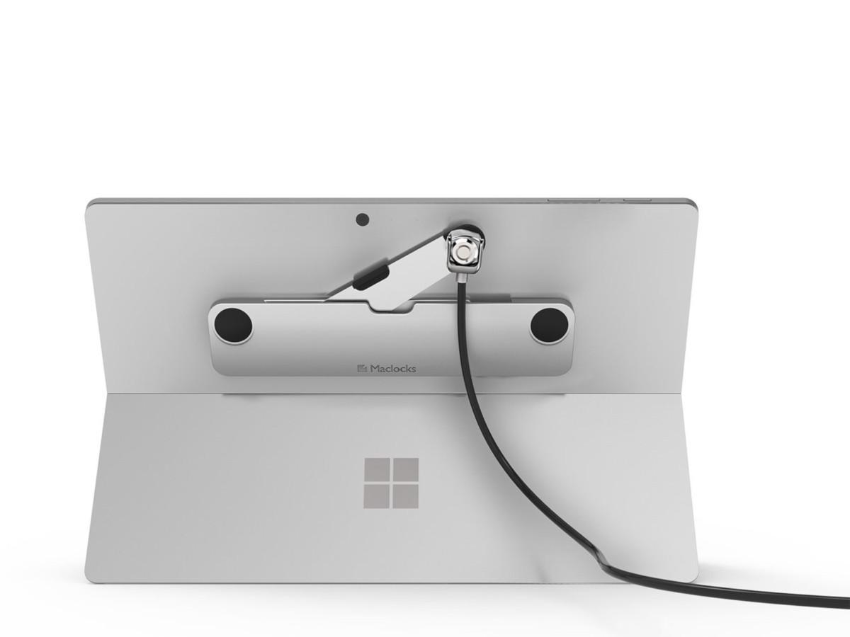 Compulocks BLADE universal Schloss Adapter + Kabelschloss für mobile Endgeräte Anwendungsbeispiel Tablet MIcrosoft Surface