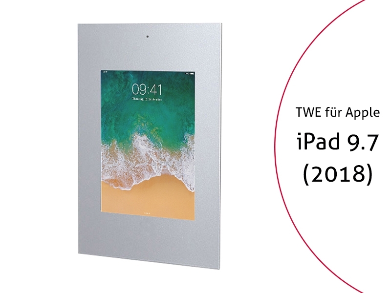 TabLines TWE064S Tablet Wandeinbau für Apple iPad 9.7 (2018), DS, silber