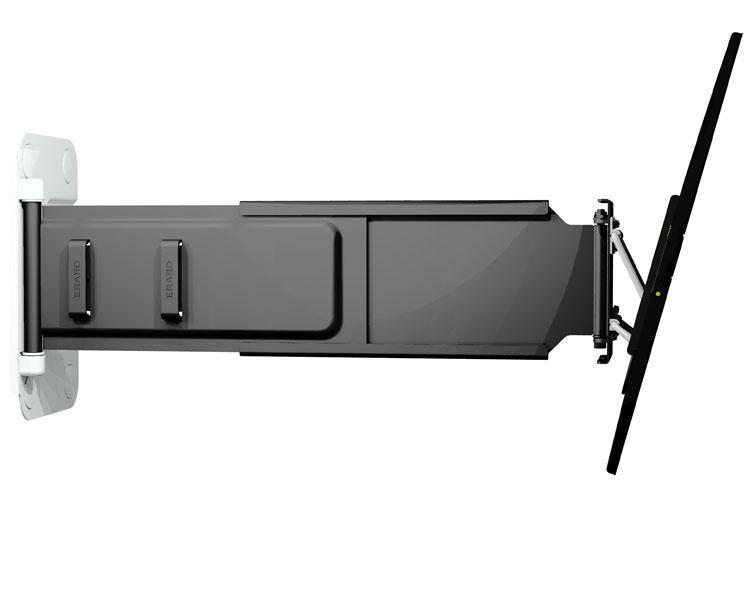 Schwenkbare TV Wandhalterung 180 Grad 30 - 65 Zoll – Erard TWiSTiT 400, Seitenansicht geneigt