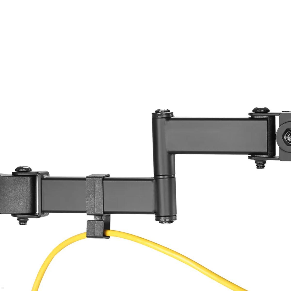 Neomounts FL40-450BL11 Monitor Rohrhalterung 3 Drehpunkte 17-32 Zoll, Kabelmanagement