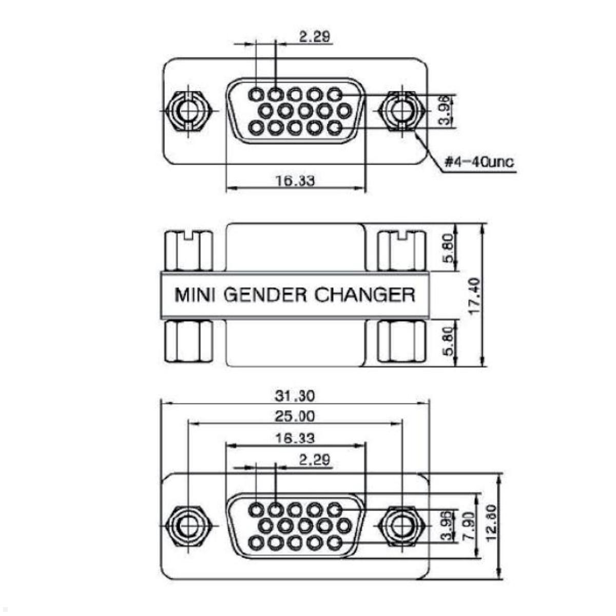 Bachmann Custom Modul 1x VGA + 1x Miniklinke (917.045), Skizze